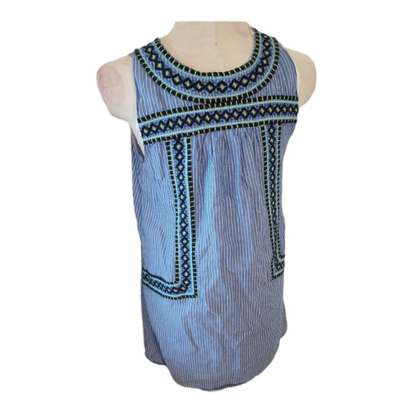 Vineyard Vines Yarn Dye Stripe Embroidered Shift Dress size small - Picture 3 of 8